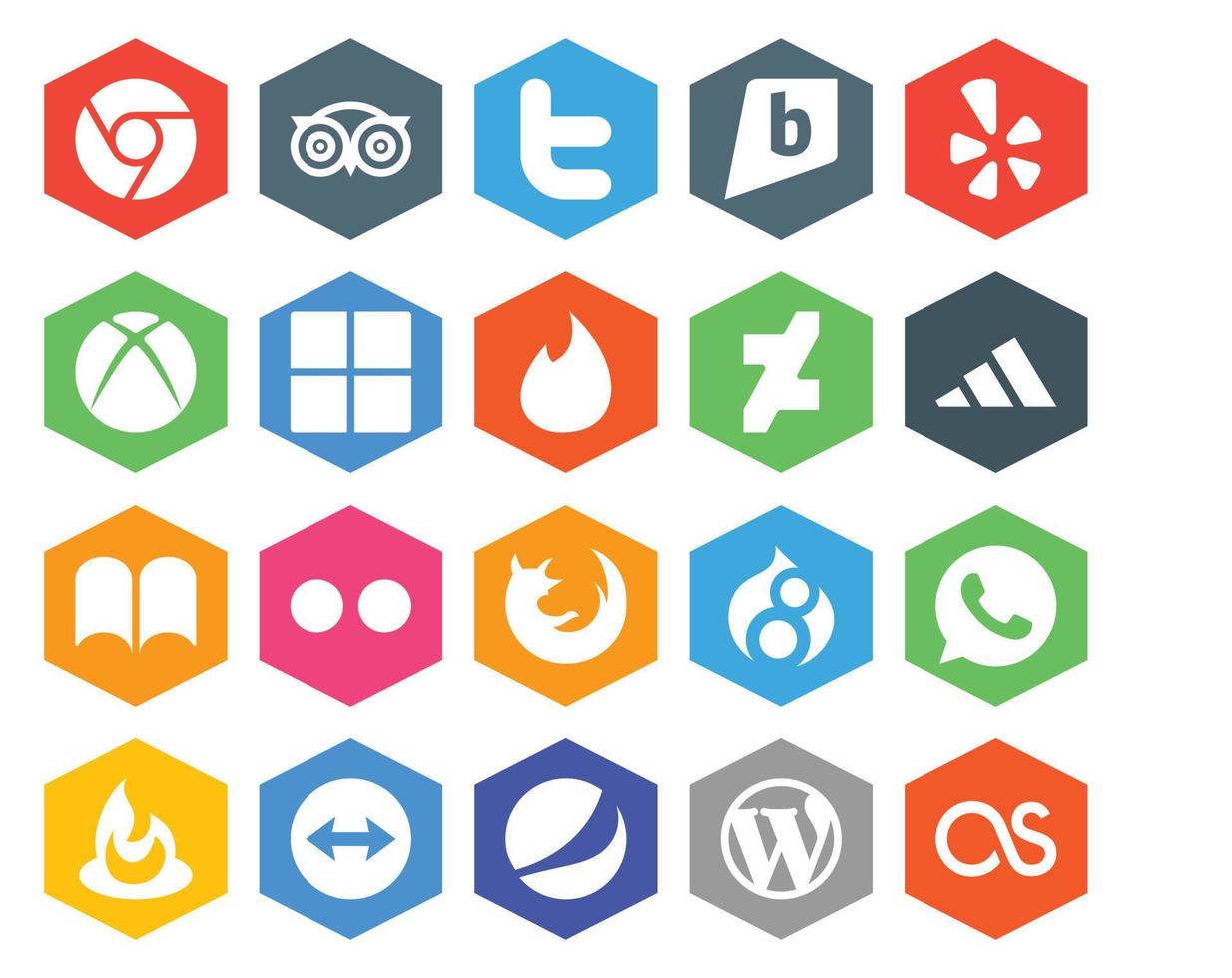 20 Social Media Icon Pack Including whatsapp browser microsoft firefox ibooks vector