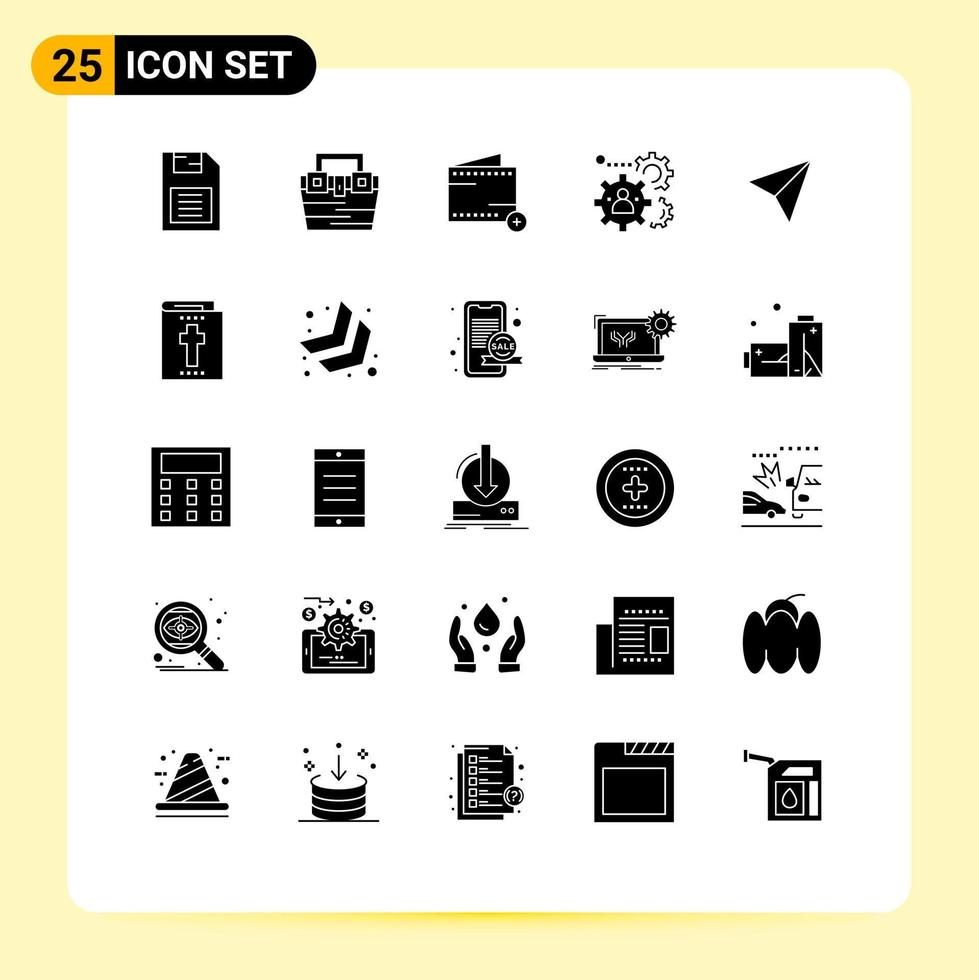User Interface Pack of 25 Basic Solid Glyphs of team people material human e Editable Vector Design Elements