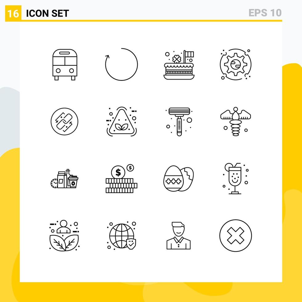 16 Thematic Vector Outlines and Editable Symbols of link setup cake setting patrick Editable Vector Design Elements