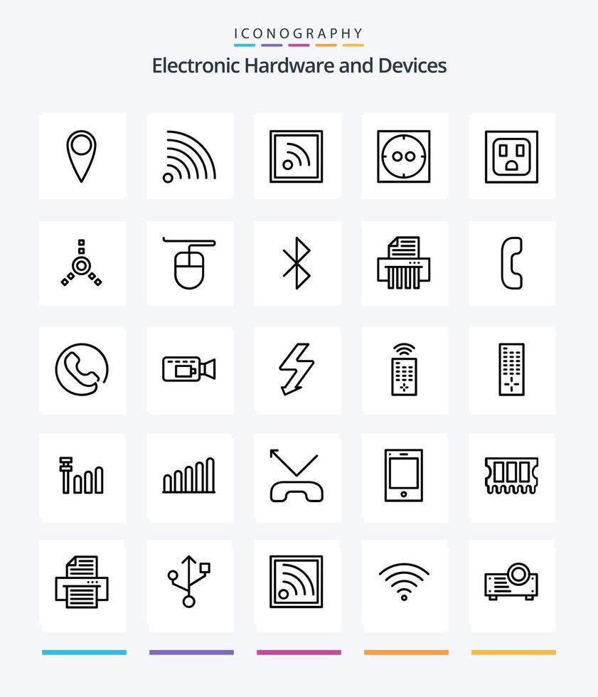 Paquete de iconos de 25 dispositivos creativos como respuesta. papel. artículos de fuego. dispositivo. conexión vector