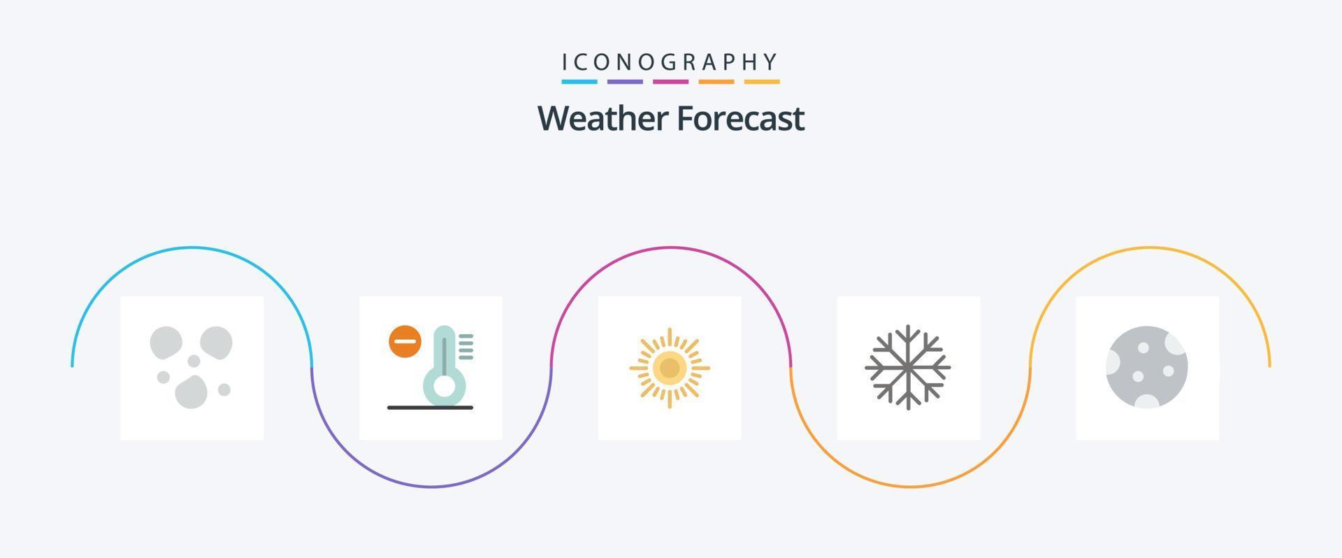 Weather Flat 5 Icon Pack Including . sleep. weather. night. full vector