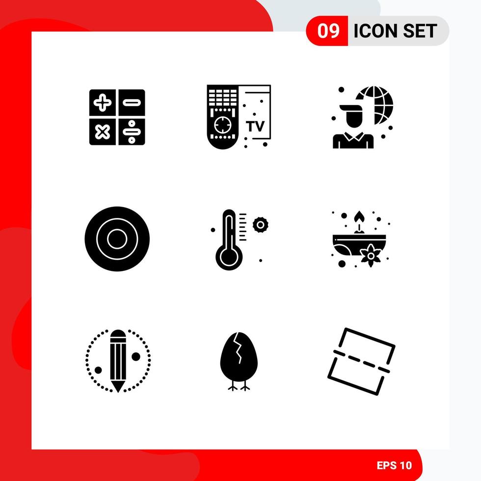 9 Creative Icons Modern Signs and Symbols of weather temperature internet connectivity symbols sign Editable Vector Design Elements