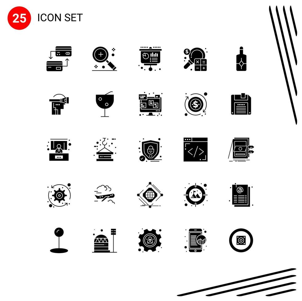 25 Creative Icons Modern Signs and Symbols of finance analysis ui accounting financial Editable Vector Design Elements