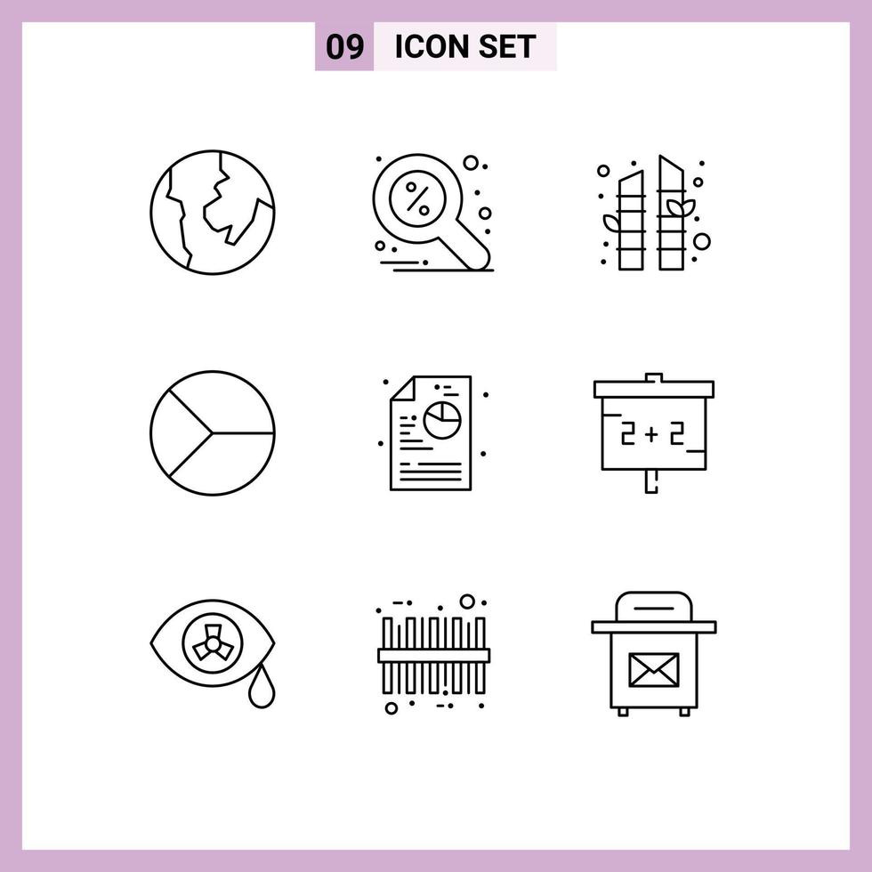 Stock Vector Icon Pack of 9 Line Signs and Symbols for blackboard process sauna creative graphical Editable Vector Design Elements