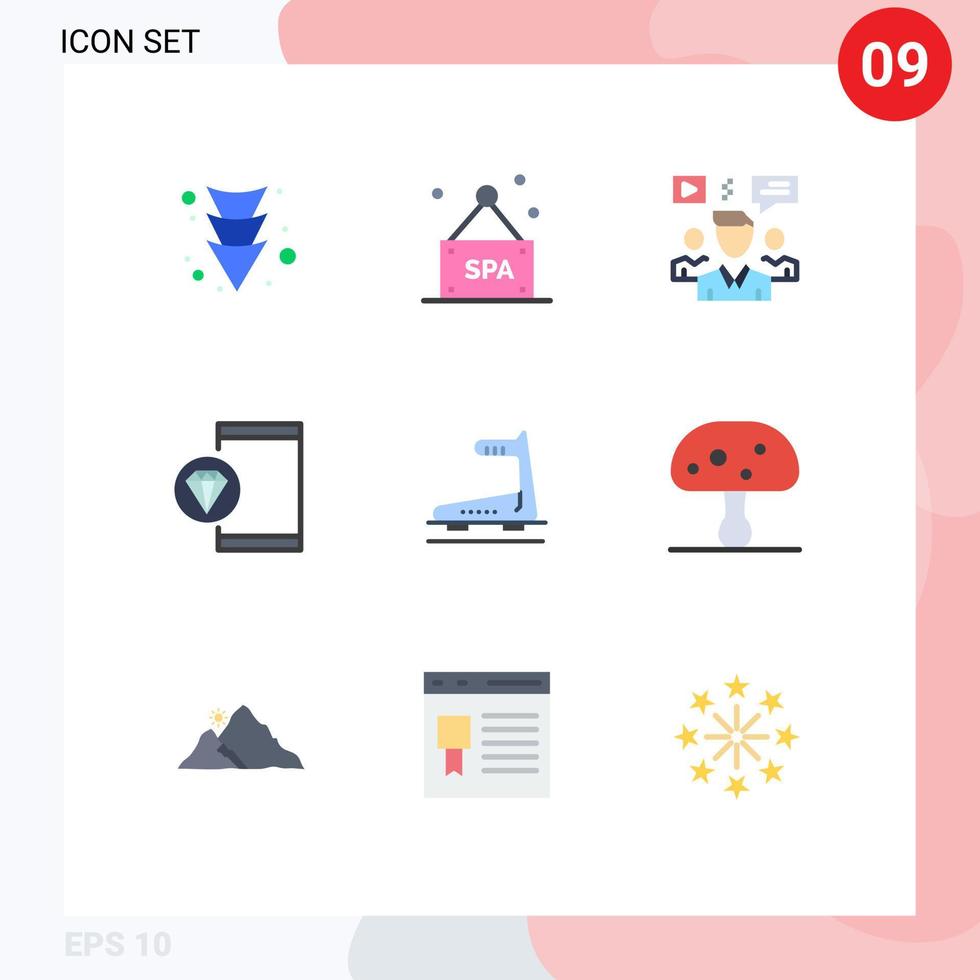 9 Flat Color concept for Websites Mobile and Apps running programming chat development coding Editable Vector Design Elements
