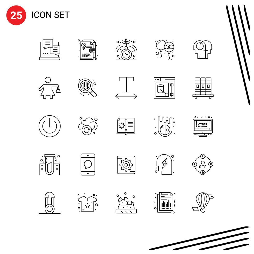 Group of 25 Lines Signs and Symbols for hearing better healthcare india decoration Editable Vector Design Elements