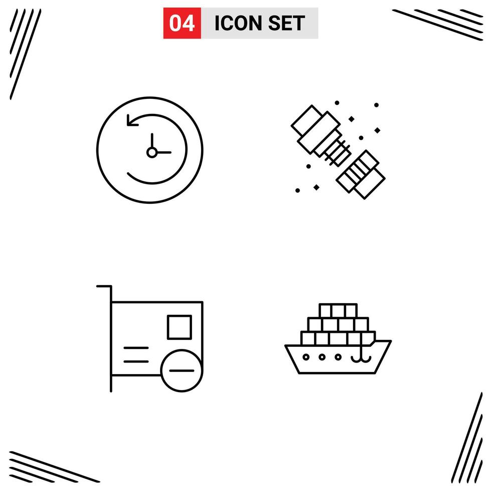 Universal Icon Symbols Group of 4 Modern Filledline Flat Colors of backup devices joint plumbing pci Editable Vector Design Elements