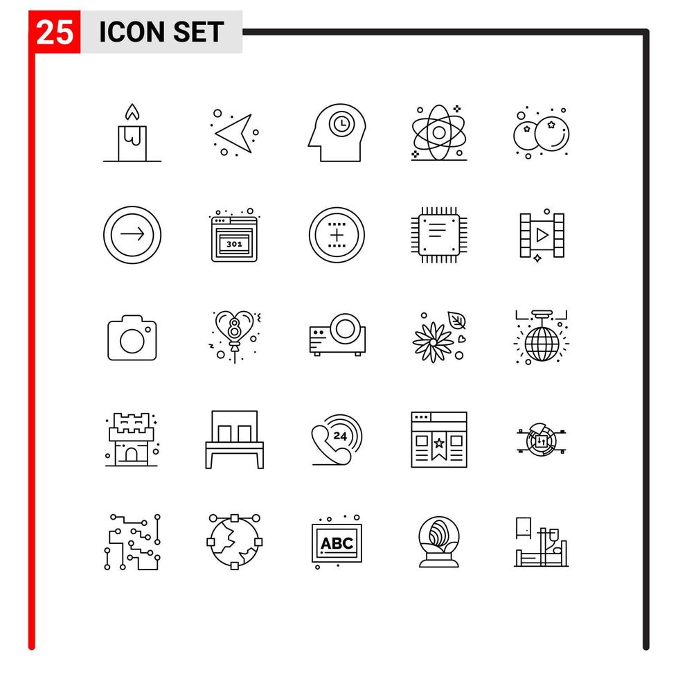 conjunto de 25 líneas vectoriales en la cuadrícula para alimentos saludables elementos de diseño vectorial editables para el cuidado de la salud de arándanos vector