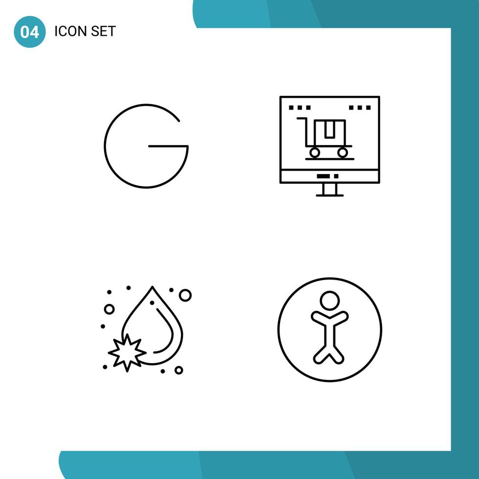 Pictogram Set of 4 Simple Filledline Flat Colors of gulden virus crypto currency digital marketing drop Editable Vector Design Elements