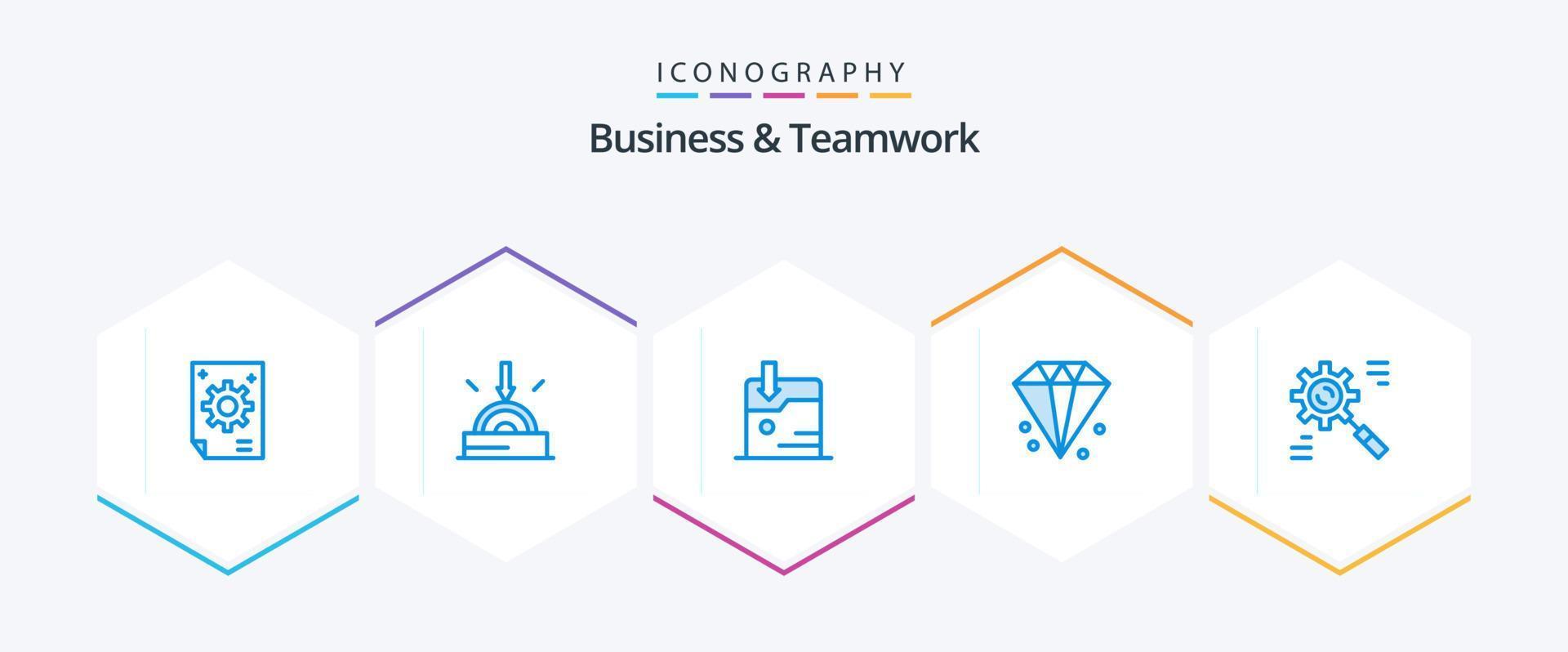 Business And Teamwork 25 Blue icon pack including jewelry. diamond. technology. business. technology vector