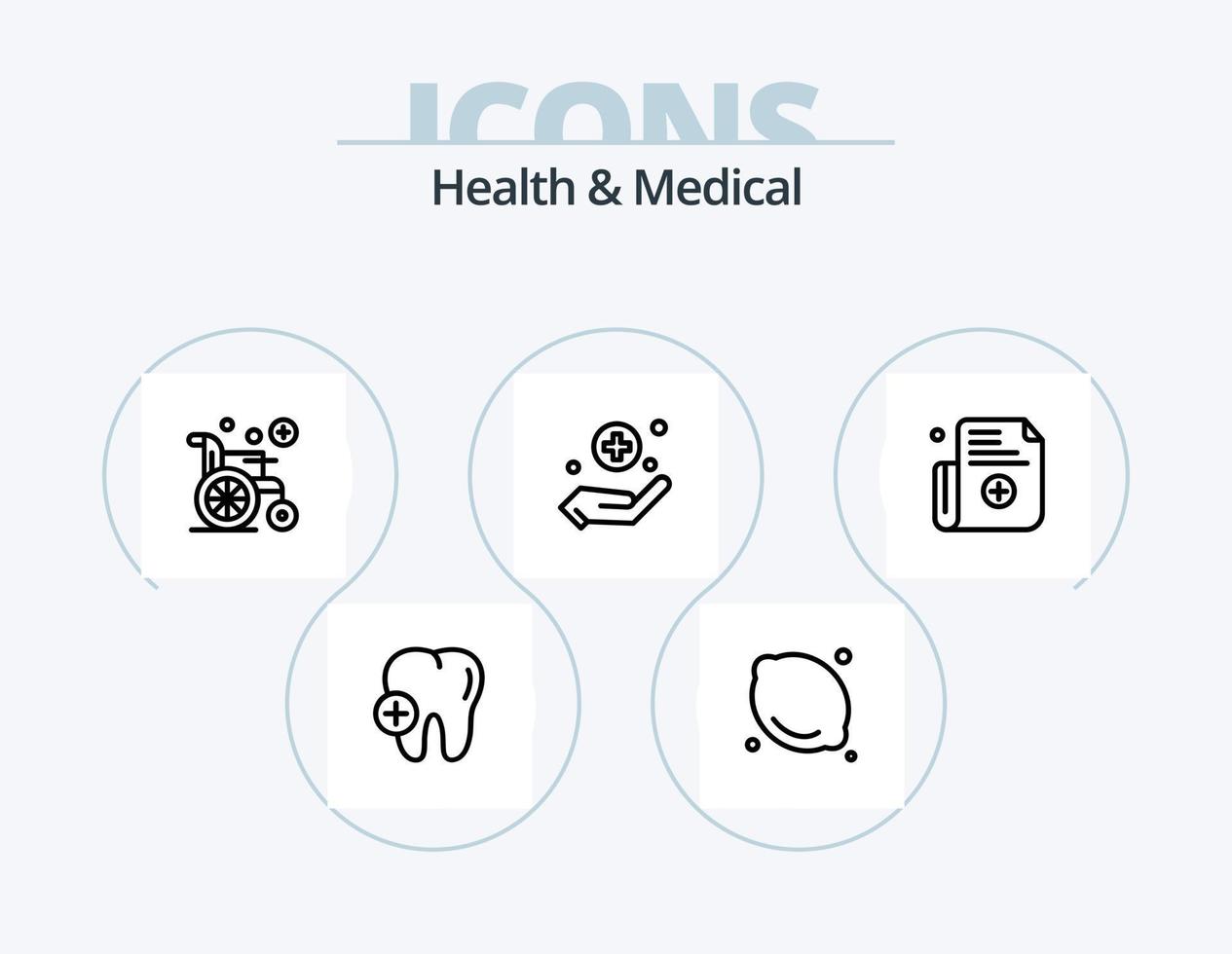 Health And Medical Line Icon Pack 5 Icon Design. pharmacy. medical. phone. caduceus. medical vector
