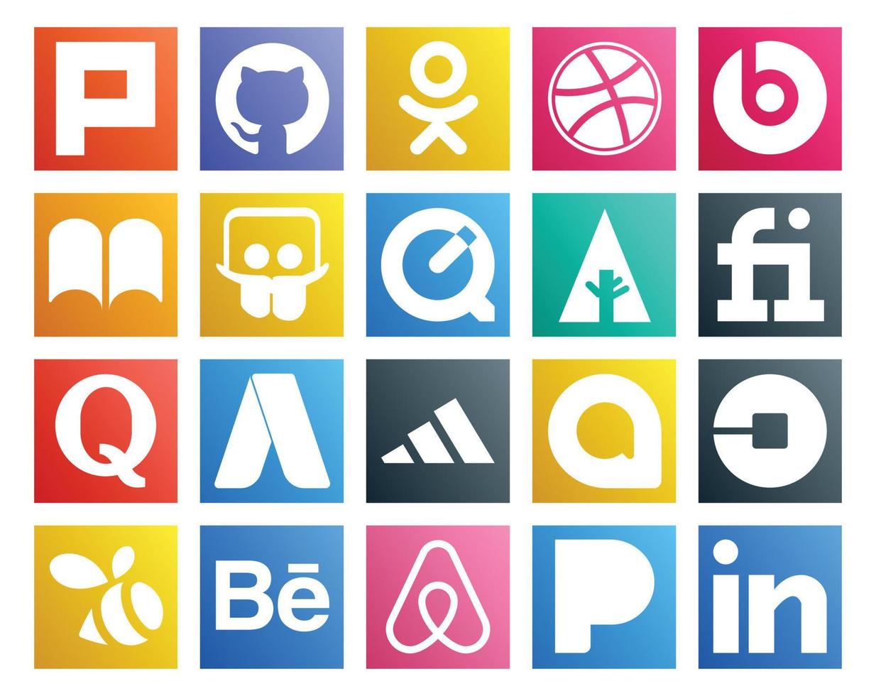 20 Social Media Icon Pack Including driver uber forrst google allo adwords vector