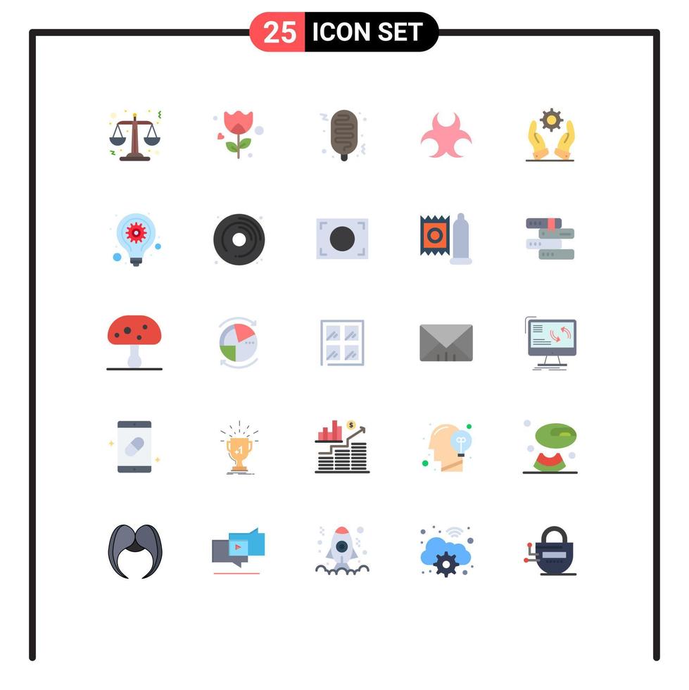 conjunto de 25 iconos de interfaz de usuario modernos signos de símbolos para elementos de diseño de vector editables de ciencia de desarrollo rápido moderno de bulbo