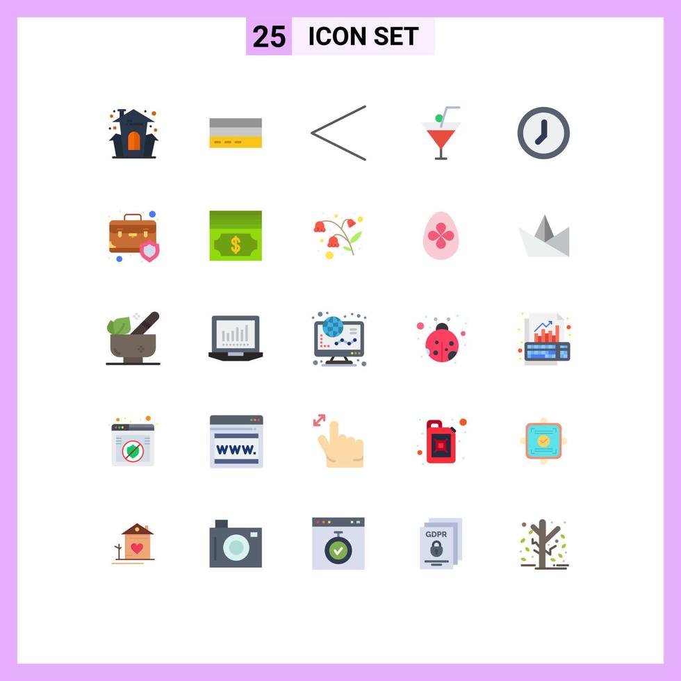 Modern Set of 25 Flat Colors and symbols such as interface restaurant interface food and restaurant previous Editable Vector Design Elements