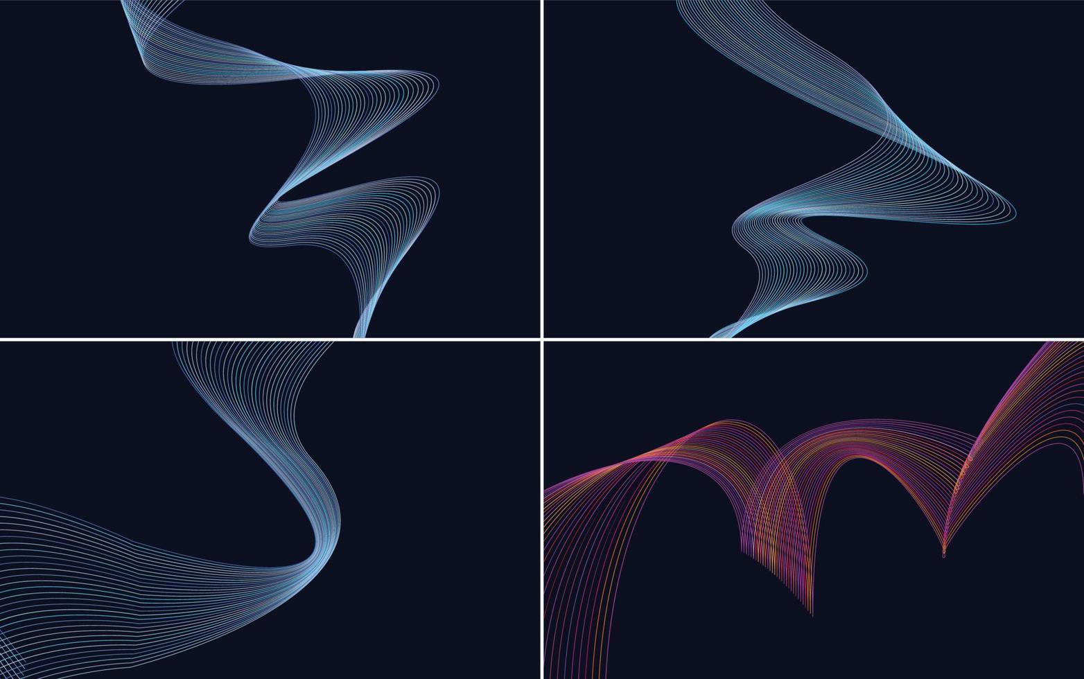 modern wave curve abstract presentation background Pack vector