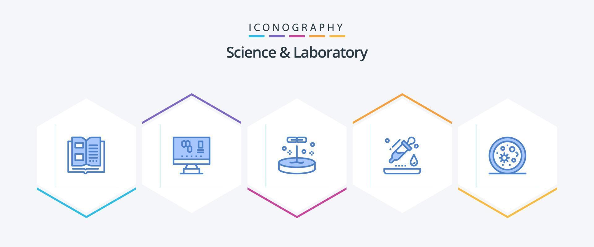 Science 25 Blue icon pack including life. science. biology. pipette. drop vector