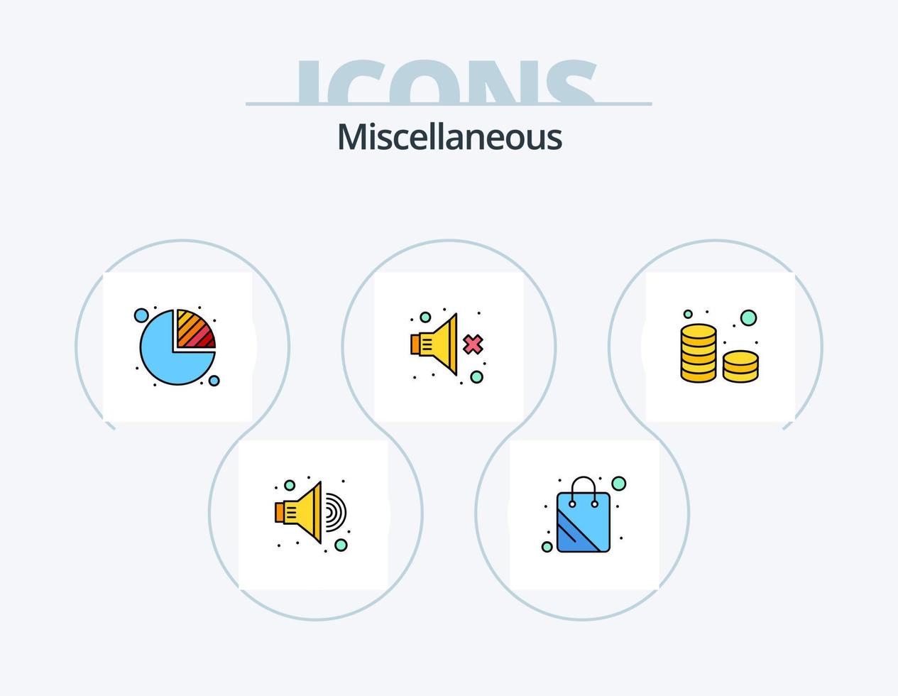 Miscellaneous Line Filled Icon Pack 5 Icon Design. volume. money. edit. cash. add vector