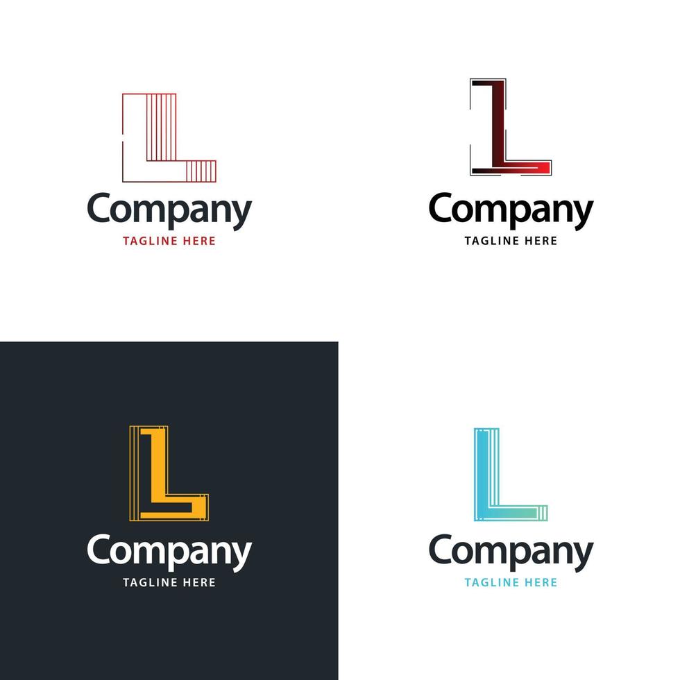 Letter L Big Logo Pack Design Creative Modern logos design for your business vector