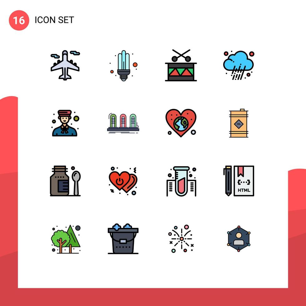 16 Creative Icons Modern Signs and Symbols of bell weather christmas prediction journalist Editable Creative Vector Design Elements