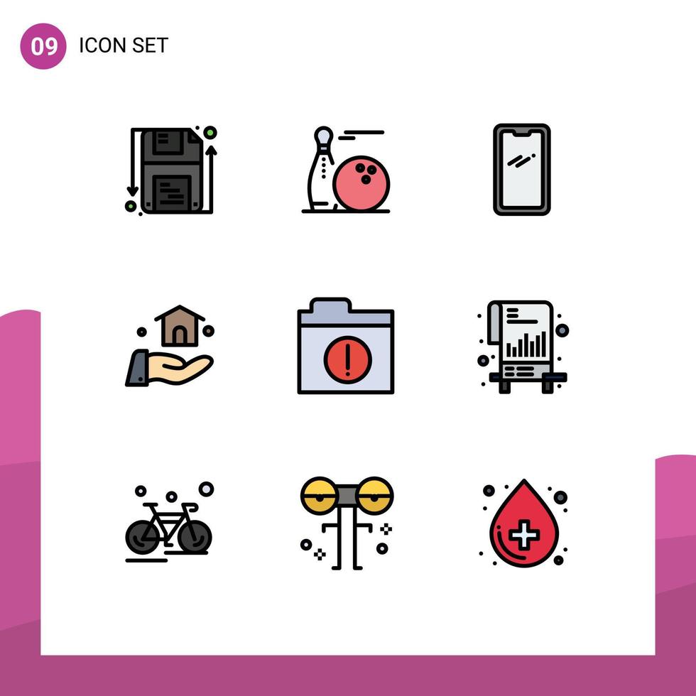 9 Creative Icons Modern Signs and Symbols of alert build strike building huawei Editable Vector Design Elements