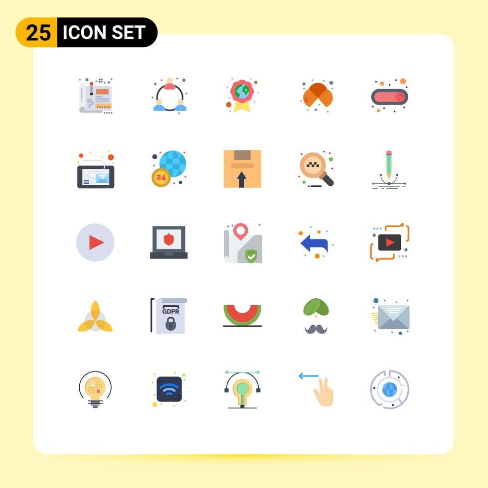 Universal Icon Symbols Group of 25 Modern Flat Colors of on study ecology chemistry atoms Editable Vector Design Elements