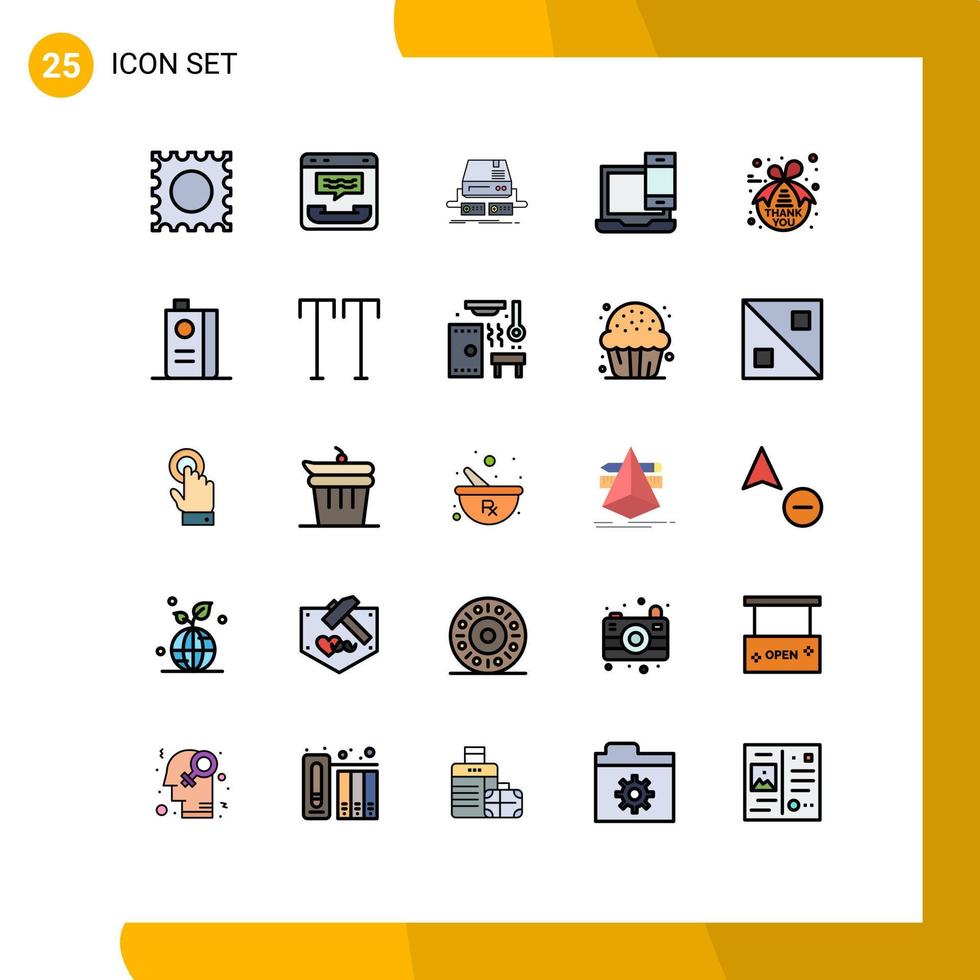 25 Creative Icons Modern Signs and Symbols of note macbook game laptop computer Editable Vector Design Elements
