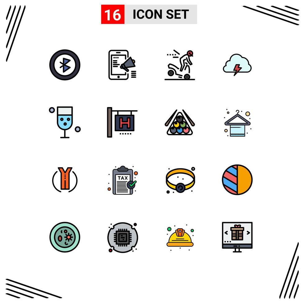 16 Creative Icons Modern Signs and Symbols of cup spring accident nature power Editable Creative Vector Design Elements