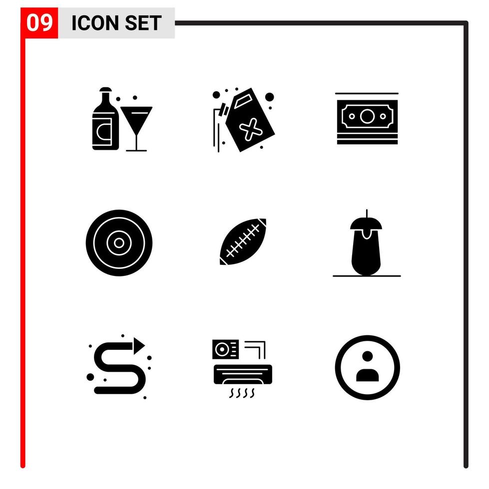 paquete de iconos de vector de stock de 9 signos y símbolos de línea para elementos de diseño de vector editable móvil objetivo de efectivo web de australia