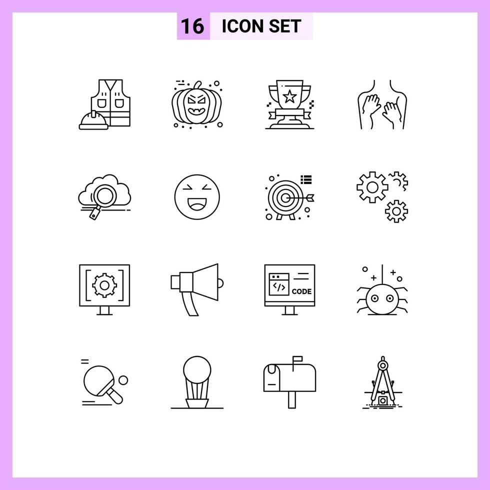 16 Universal Outline Signs Symbols of woman sexy award health prize Editable Vector Design Elements