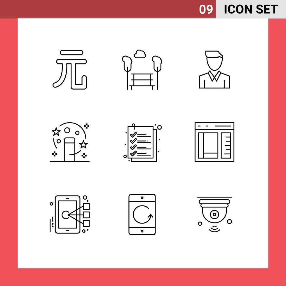 9 Thematic Vector Outlines and Editable Symbols of checkout transformation human magician magic Editable Vector Design Elements