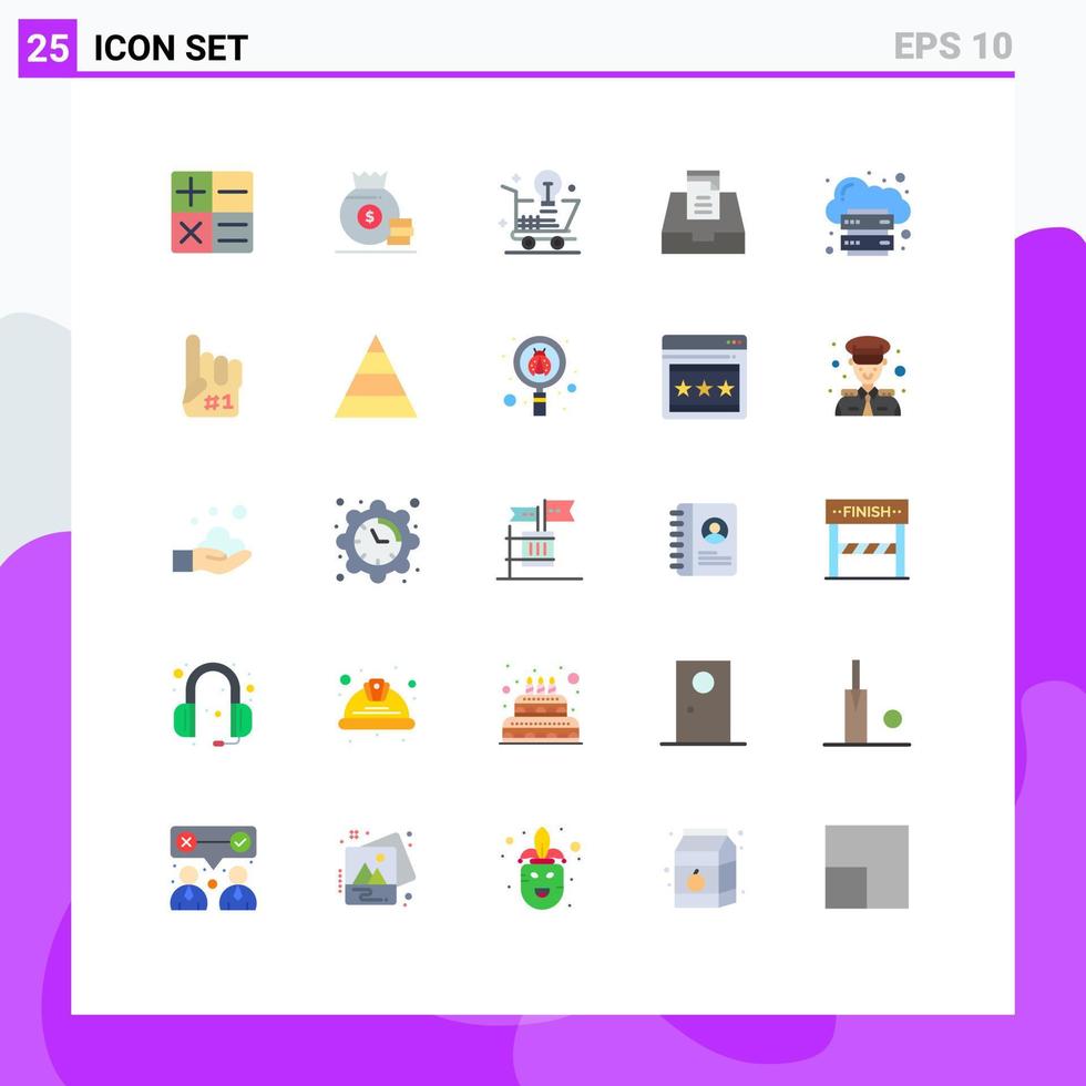 25 Flat Color concept for Websites Mobile and Apps internet hosting online cloud mail Editable Vector Design Elements