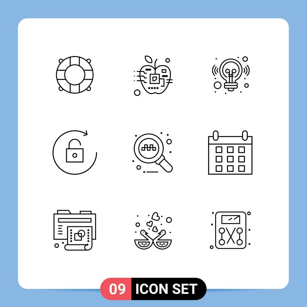 9 Creative Icons Modern Signs and Symbols of taxi online idea unlock arrow Editable Vector Design Elements