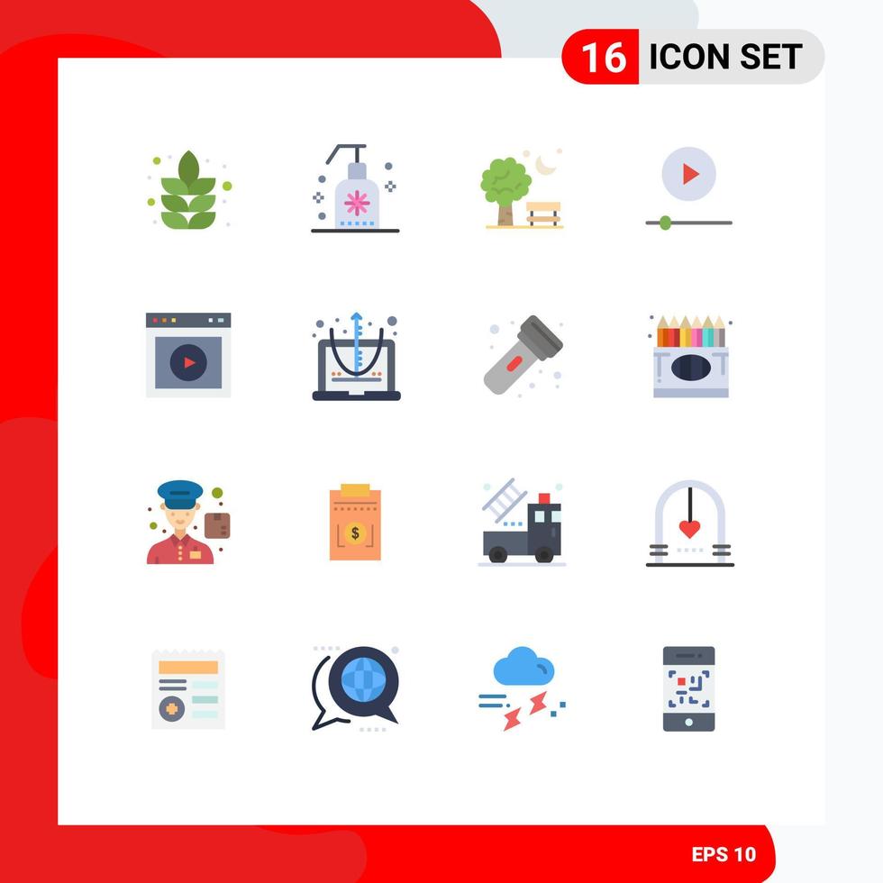 16 Flat Color concept for Websites Mobile and Apps ui technology chair player devices Editable Pack of Creative Vector Design Elements