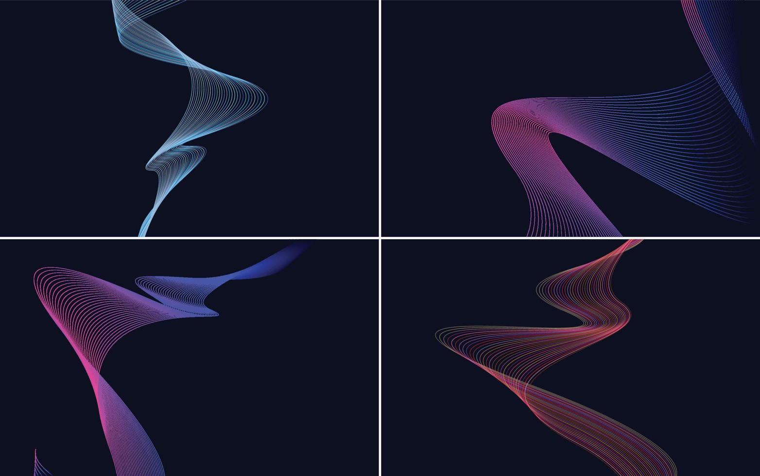 modern wave curve abstract presentation background Pack vector