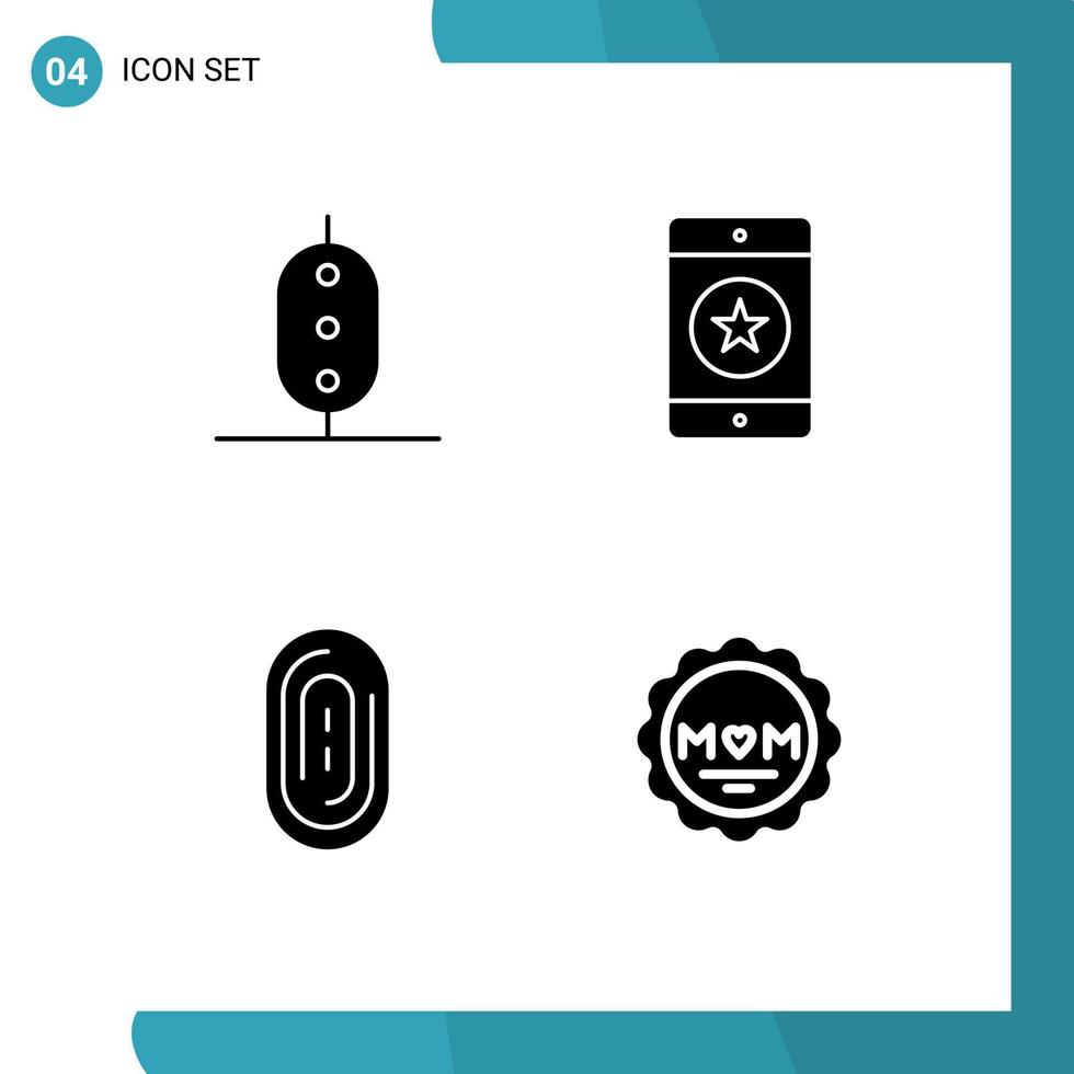 Mobile Interface Solid Glyph Set of Pictograms of food biometric vegetable favorite touch Editable Vector Design Elements