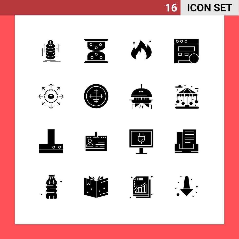Stock Vector Icon Pack of 16 Line Signs and Symbols for shopping store eshop industry ecommerce seo Editable Vector Design Elements