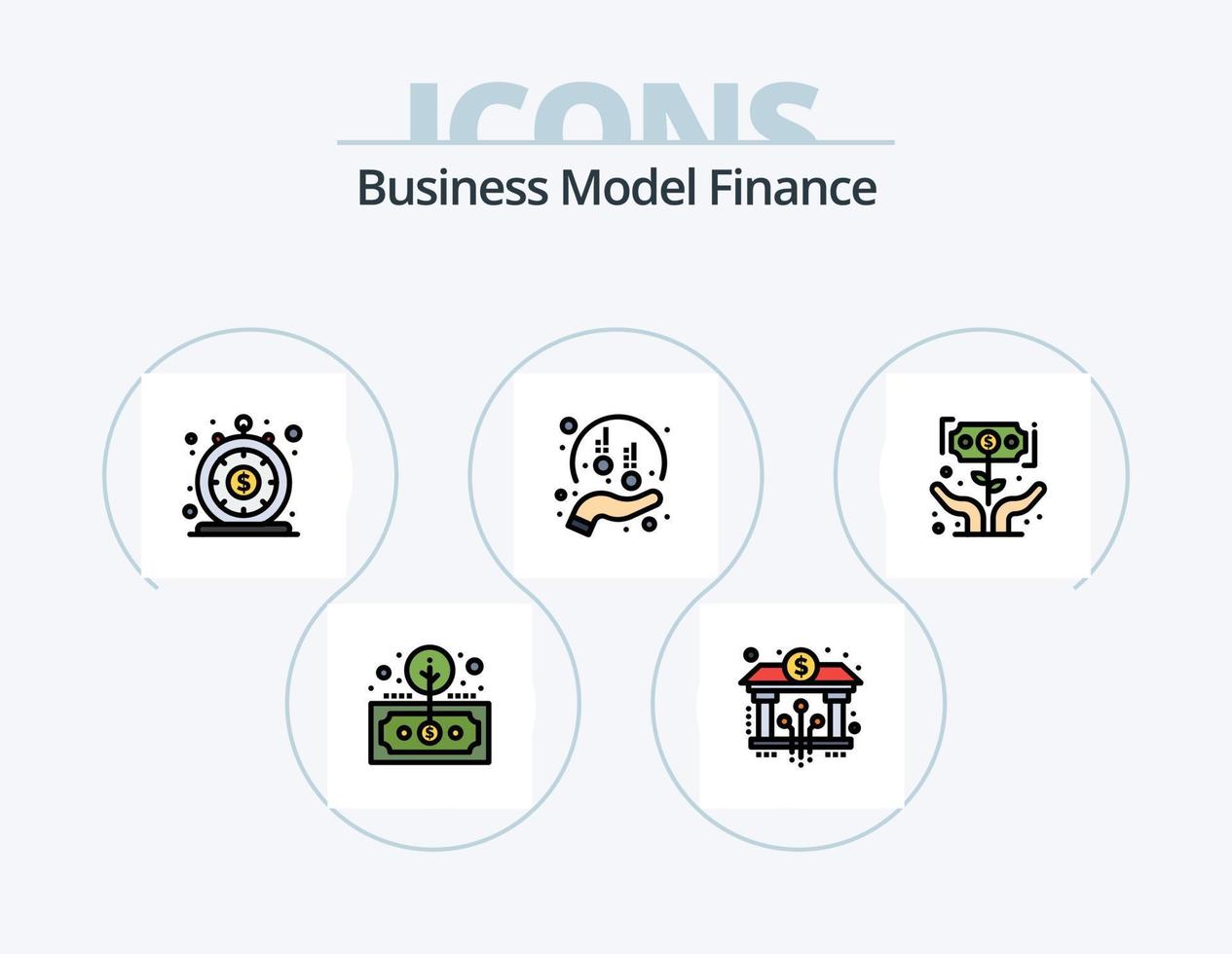 Finance Line Filled Icon Pack 5 Icon Design. cryptocurrency. coin. private. saving. management vector