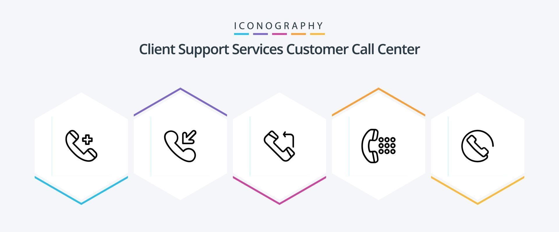 Call 25 Line icon pack including . . apps. phone. answer vector