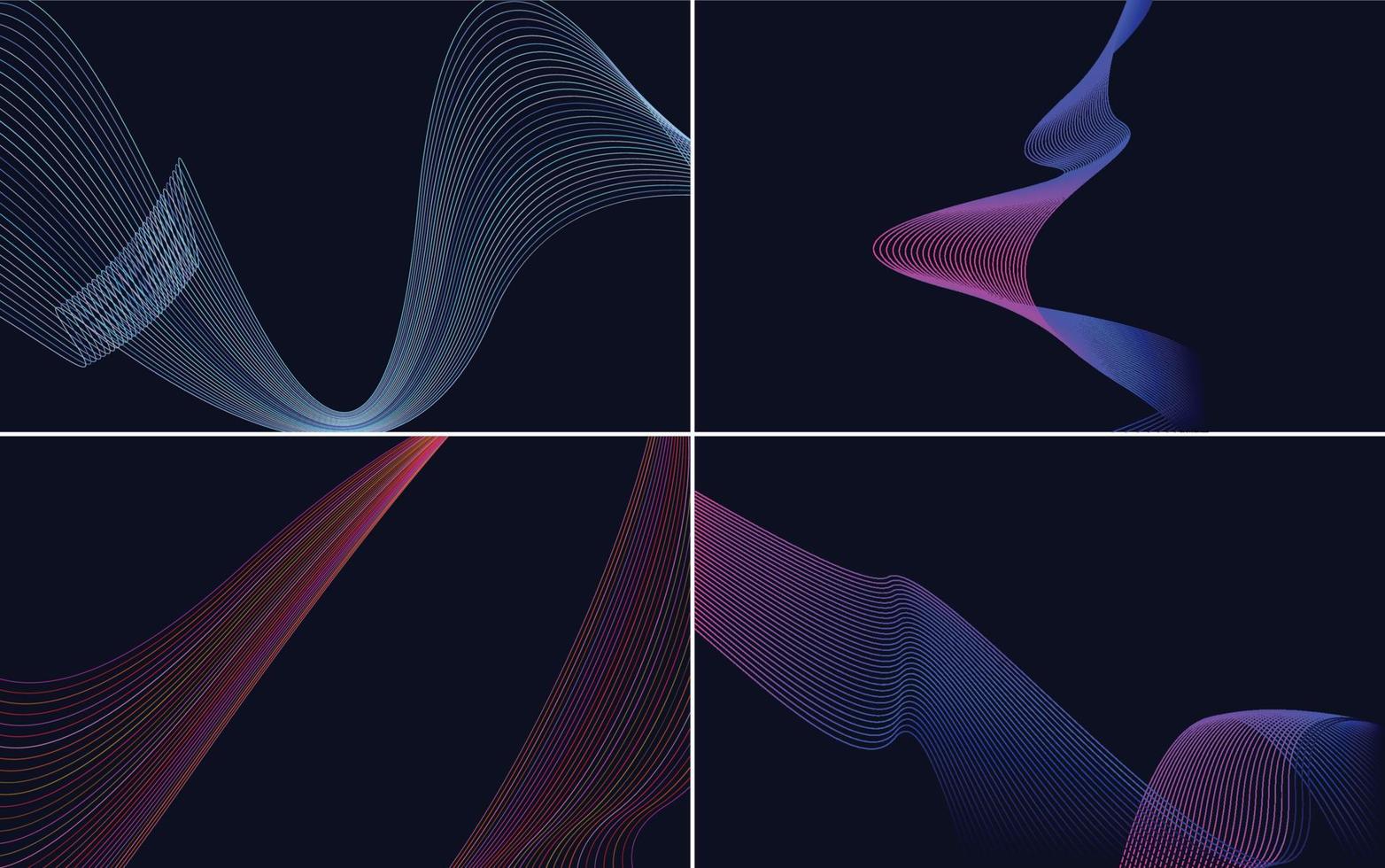 Collection of geometric minimal lines pattern set vector