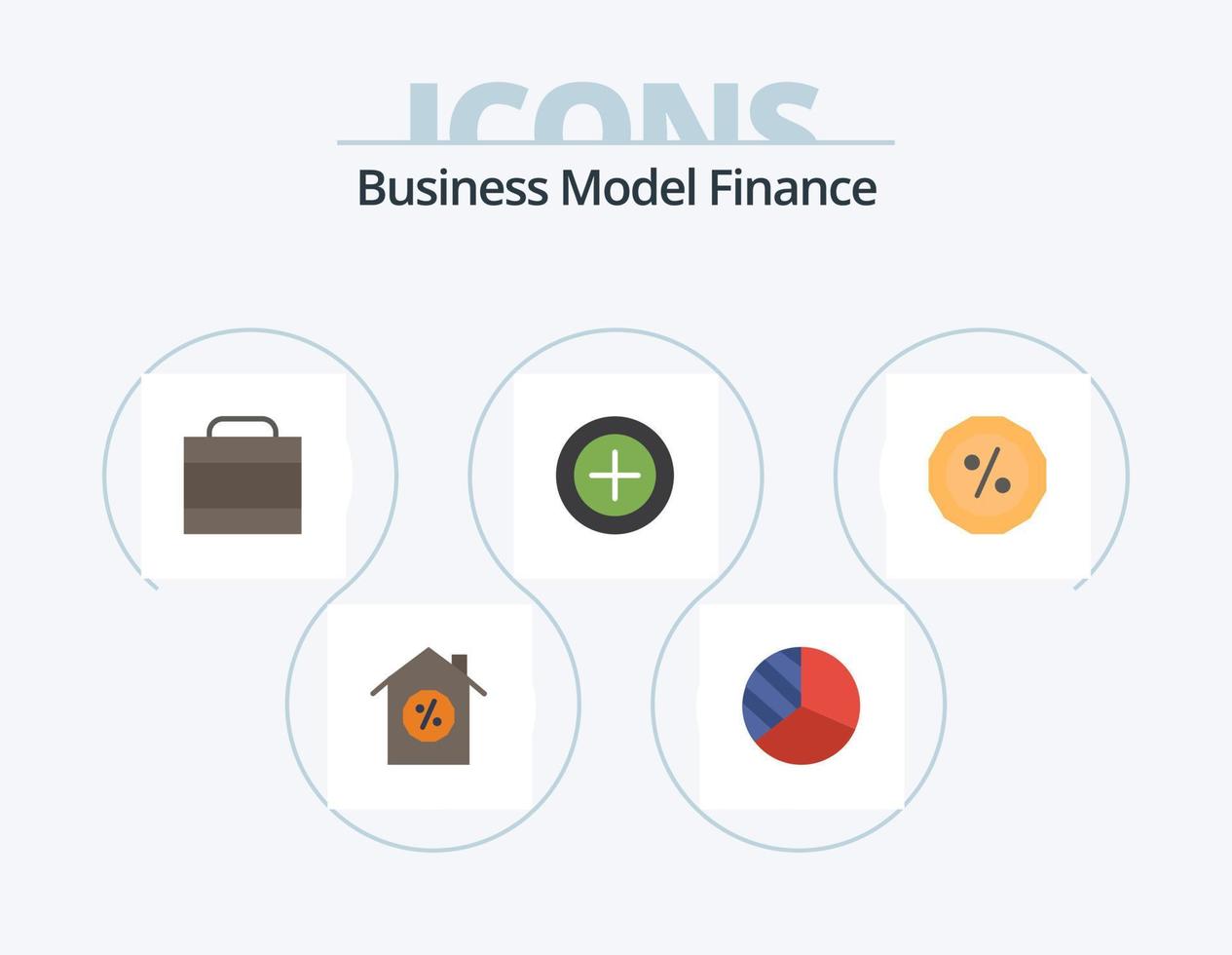 paquete de iconos planos de finanzas 5 diseño de iconos. . . millón. por ciento. crédito vector