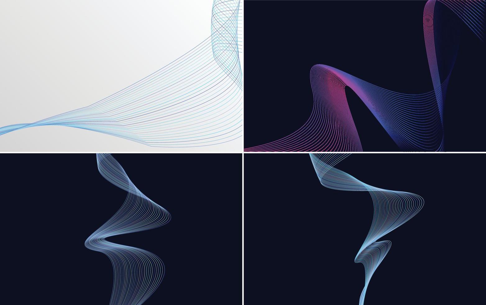 modern wave curve abstract presentation background Pack vector