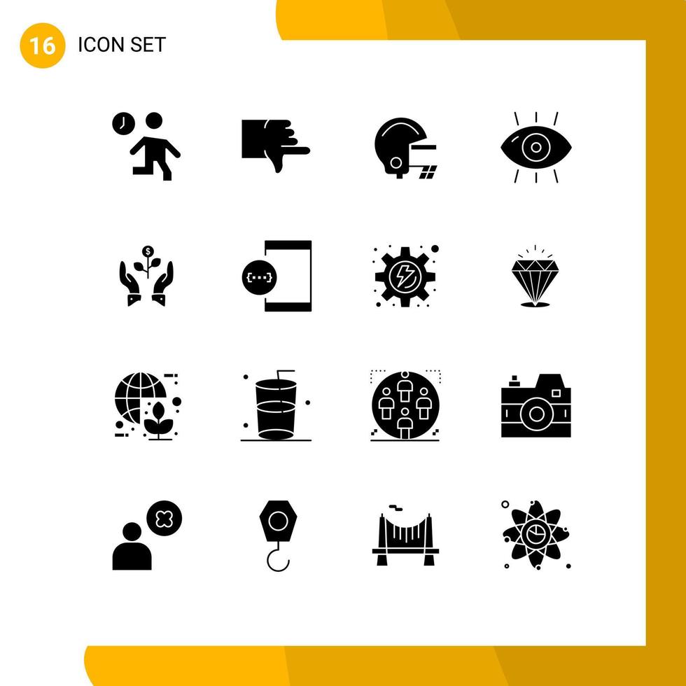 User Interface Pack of 16 Basic Solid Glyphs of growth form vote fitness disease Editable Vector Design Elements