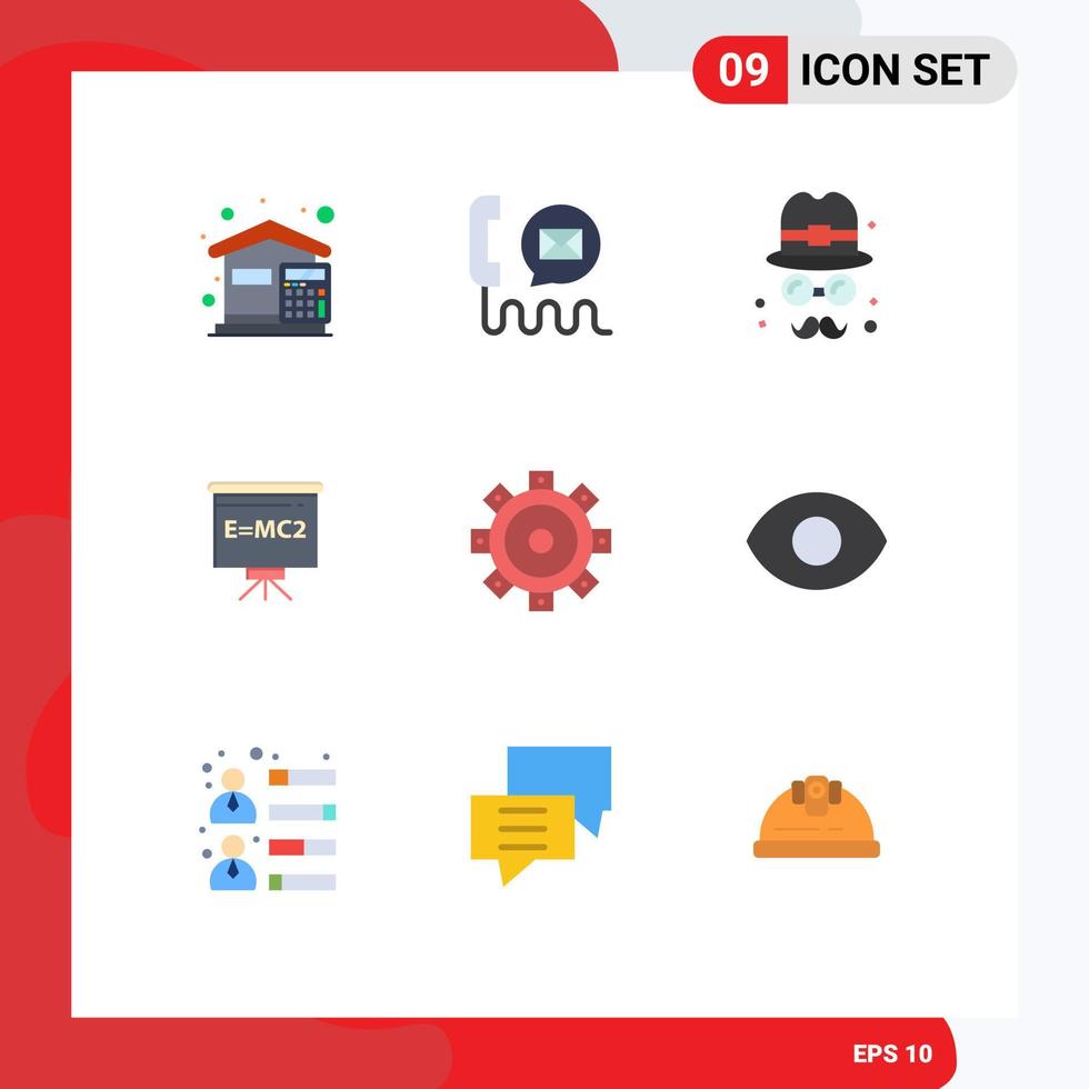 9 Universal Flat Colors Set for Web and Mobile Applications education teacher help classroom day Editable Vector Design Elements