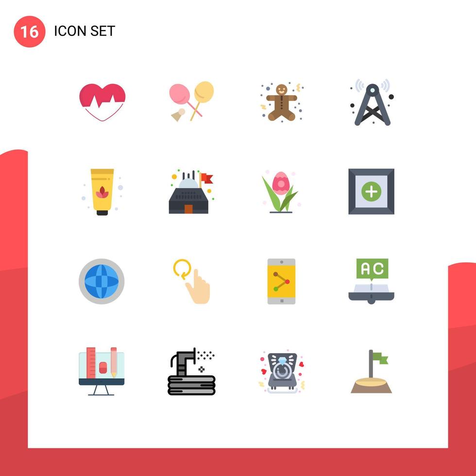 paquete de iconos de vector de stock de 16 signos y símbolos de línea para vacaciones de señal de resorte de internet wifi paquete editable de elementos de diseño de vector creativo