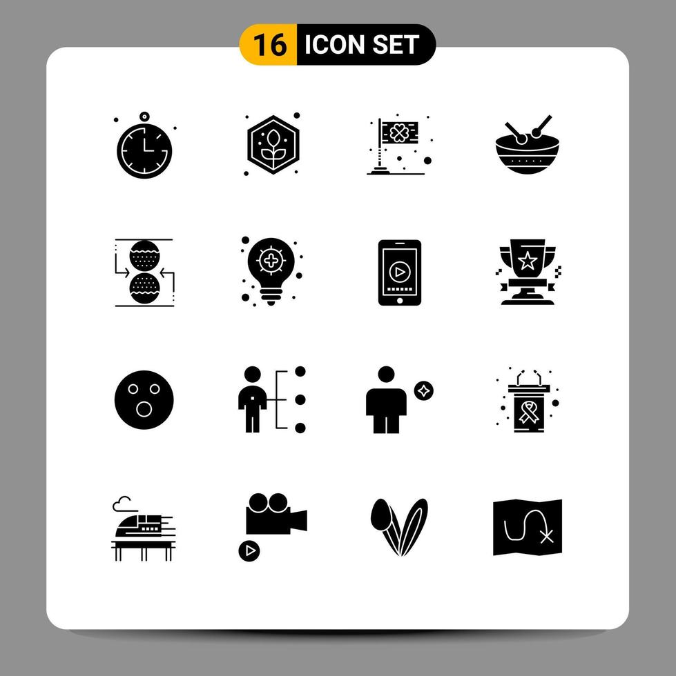 Stock Vector Icon Pack of 16 Line Signs and Symbols for control parade festival irish drum Editable Vector Design Elements