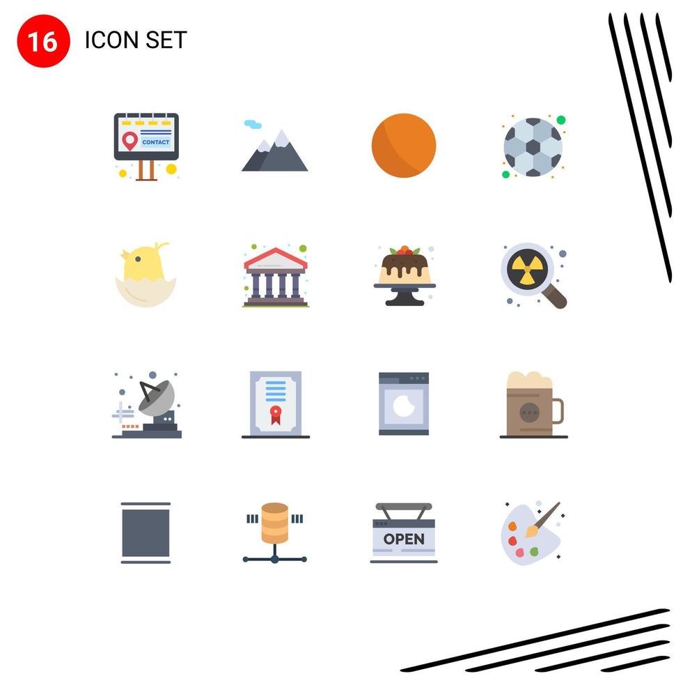 16 Universal Flat Colors Set for Web and Mobile Applications bank baby toy easter game Editable Pack of Creative Vector Design Elements