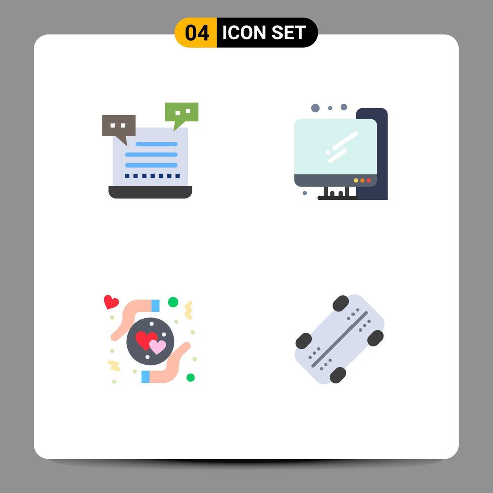 4 Creative Icons Modern Signs and Symbols of ai hands shopping education heart Editable Vector Design Elements