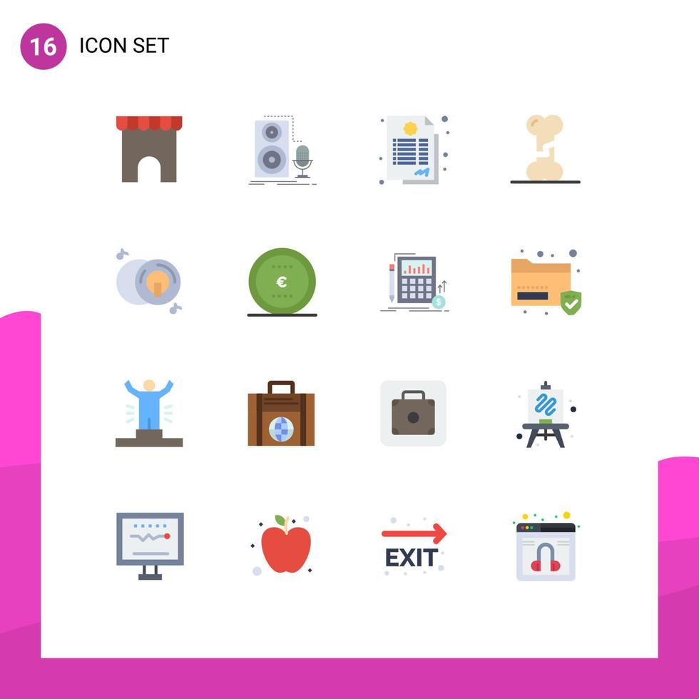 Stock Vector Icon Pack of 16 Line Signs and Symbols for cd doctor sound broken deal Editable Pack of Creative Vector Design Elements