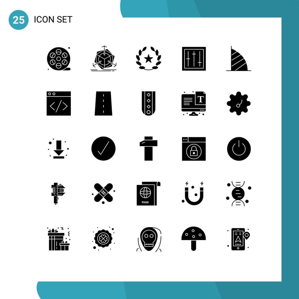 Universal Icon Symbols Group of 25 Modern Solid Glyphs of burj al arab mixer cinema electronics devices Editable Vector Design Elements