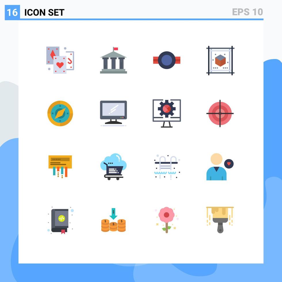Set of 16 Modern UI Icons Symbols Signs for navigation paper grade document rank Editable Pack of Creative Vector Design Elements